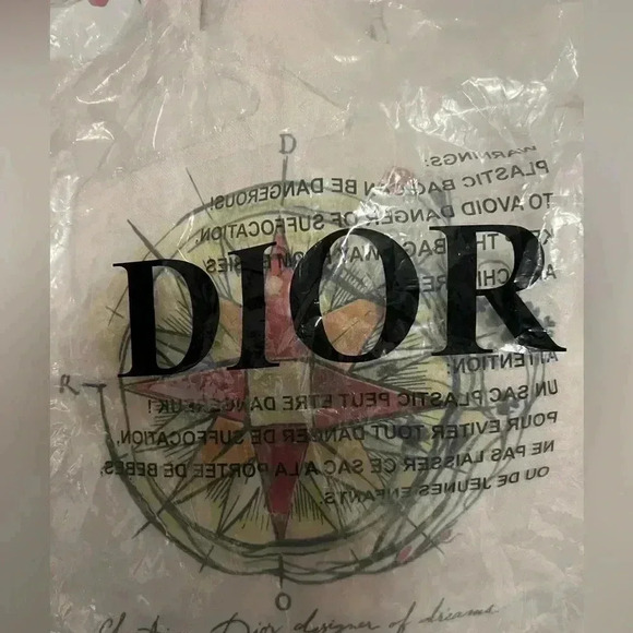 Christian Dior Canvas Tote Bag Compass “Dior Around the World” Made in Italy - Picture 4 of 4